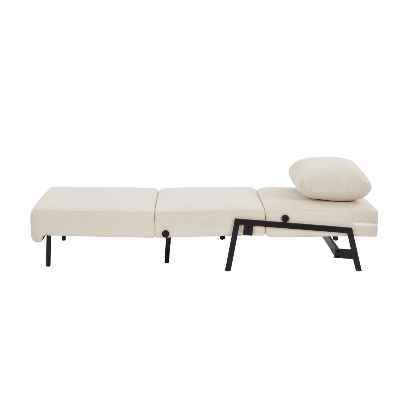 Fauteuil NIO convertible tissu beige 1 place