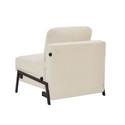 Fauteuil NIO convertible tissu beige 1 place