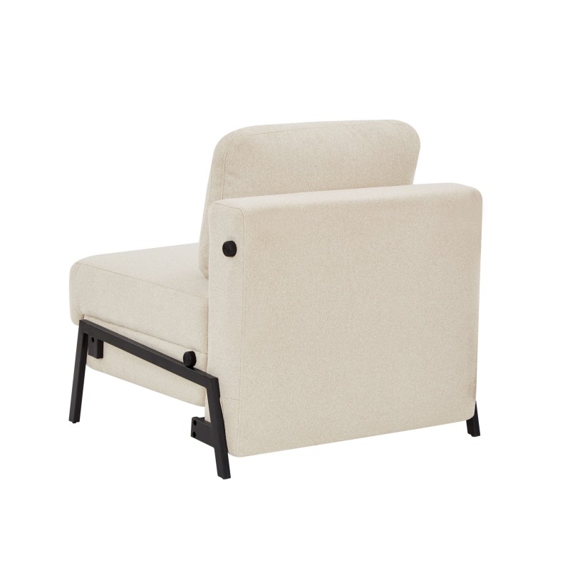 Fauteuil NIO convertible tissu beige 1 place