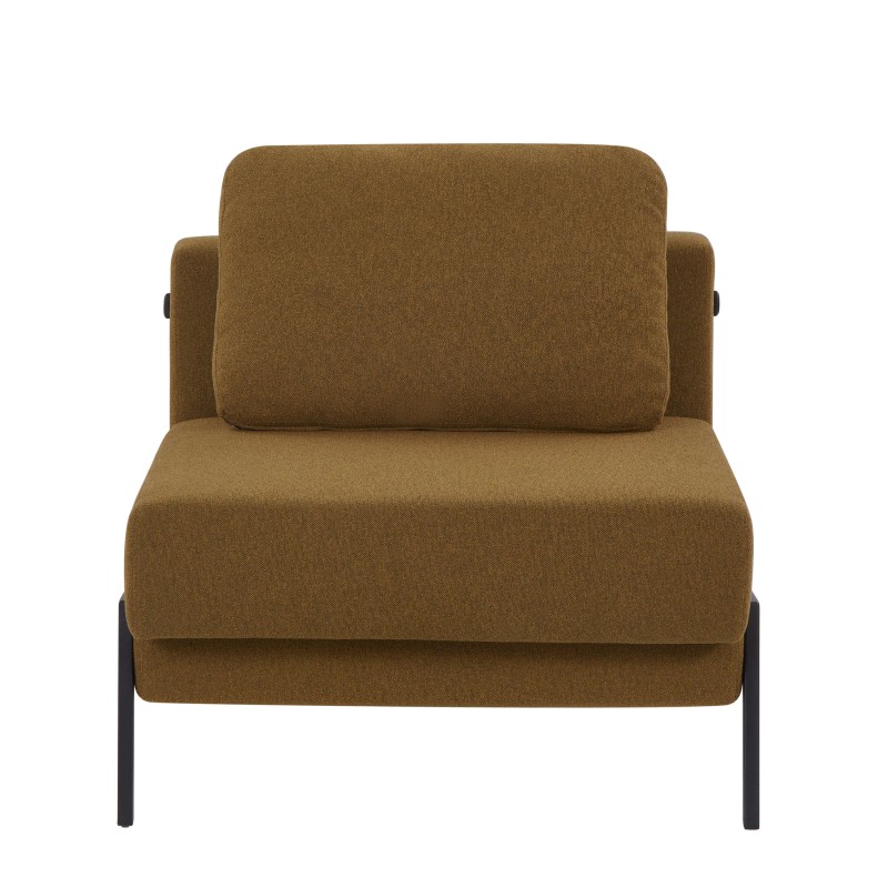 Fauteuil NIO convertible tissu marron 1 place