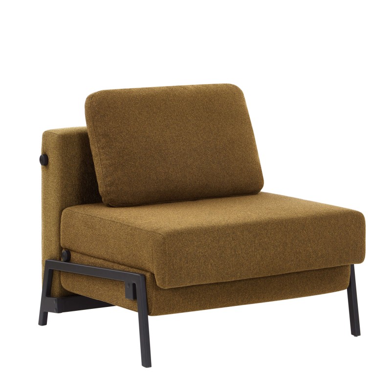 Fauteuil NIO convertible tissu marron 1 place