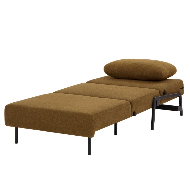 Fauteuil NIO convertible tissu marron 1 place
