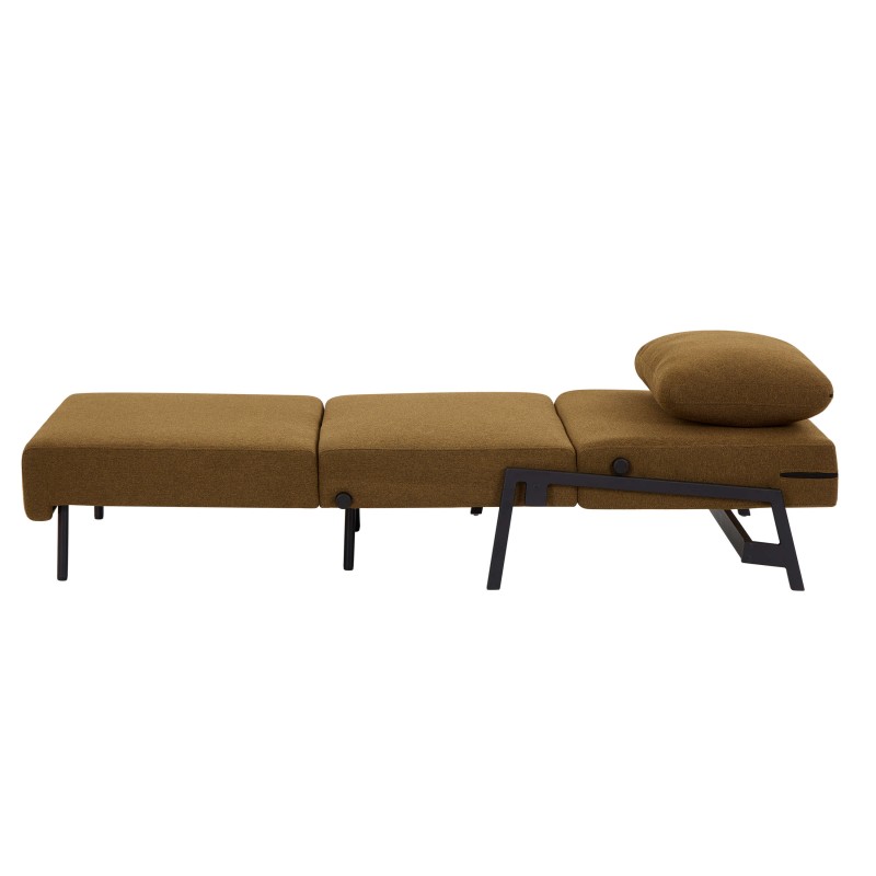 Fauteuil NIO convertible tissu marron 1 place