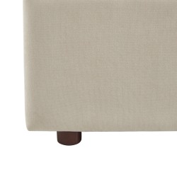 Lit coffre VANIA en tissu beige 160 x 200 cm sommier inclus