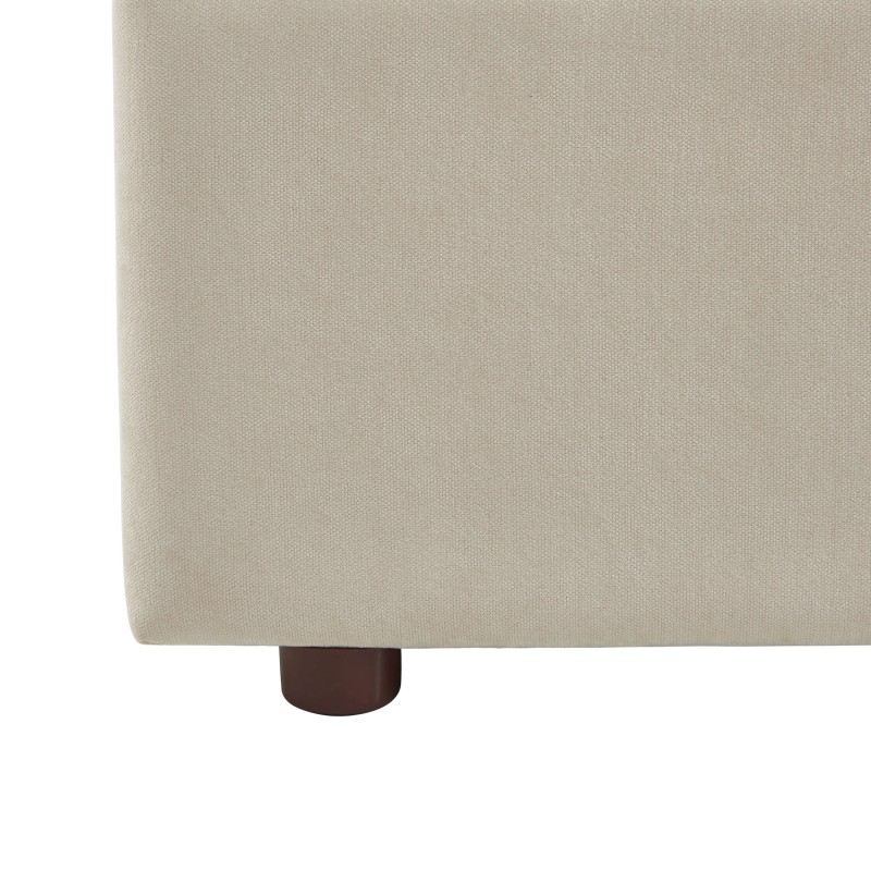 Lit coffre VANIA en tissu beige 160 x 200 cm sommier inclus