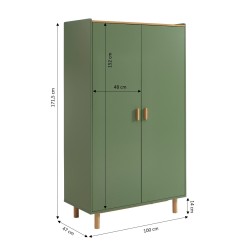 Armoire enfant AURA vert