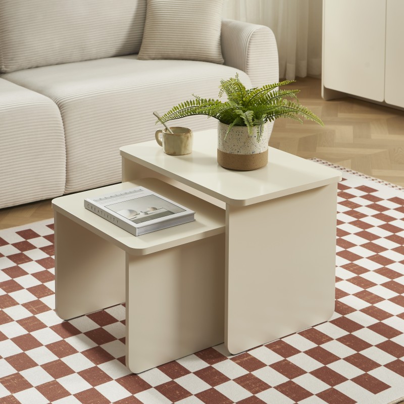 Table basse gigogne AKKA beige