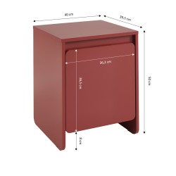 Table de chevet AKKA cerise