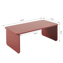 Table basse AKKA cerise