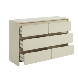 Commode 6 tiroirs AKKA beige 135cm