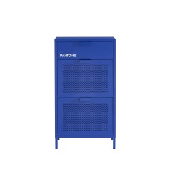 Schuhschrank PANTONE aus elektrisch blauem Metall, 55 cm