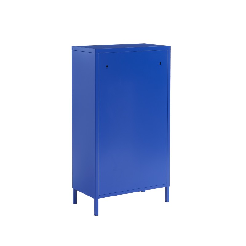 Schuhschrank PANTONE aus elektrisch blauem Metall, 55 cm