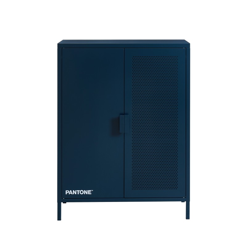 Buffet PANTONE métal bleu nuit 2 portes 75cm