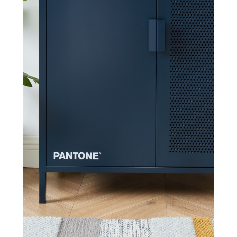 Buffet PANTONE métal bleu nuit 2 portes 75cm