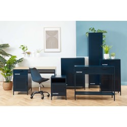 Buffet PANTONE métal bleu nuit 2 portes 75cm