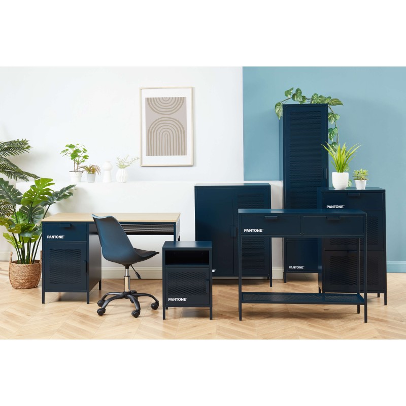 Buffet PANTONE métal bleu nuit 2 portes 75cm