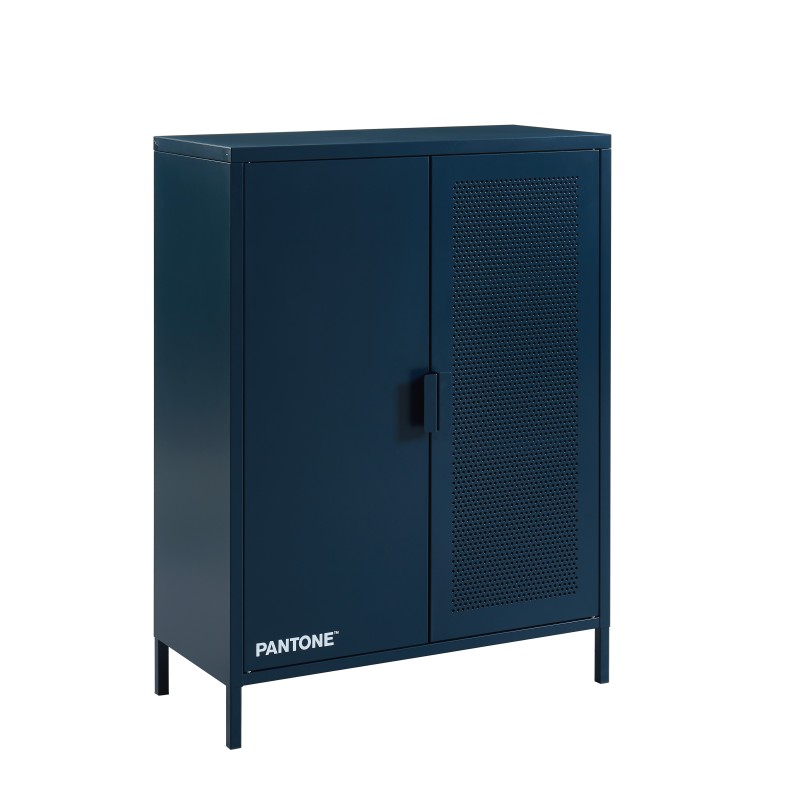 Buffet PANTONE métal bleu nuit 2 portes 75cm