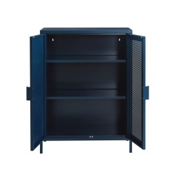 Buffet PANTONE métal bleu nuit 2 portes 75cm