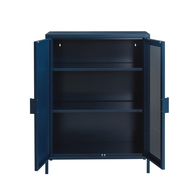 Buffet PANTONE métal bleu nuit 2 portes 75cm