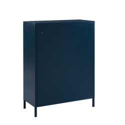 Buffet PANTONE métal bleu nuit 2 portes 75cm