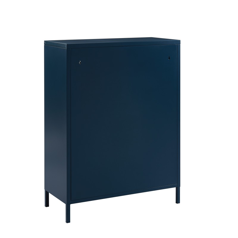 Buffet PANTONE métal bleu nuit 2 portes 75cm