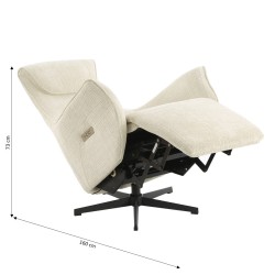 Fauteuil relax électrique COCHYRE tissu beige 1 place