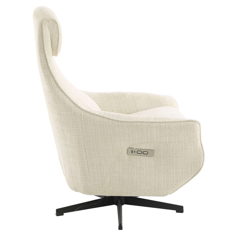 Fauteuil relax électrique COCHYRE tissu beige 1 place