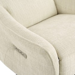 Fauteuil relax électrique COCHYRE tissu beige 1 place