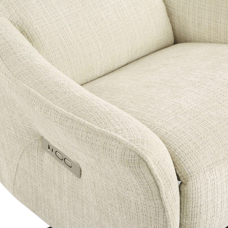 Fauteuil relax électrique COCHYRE tissu beige 1 place