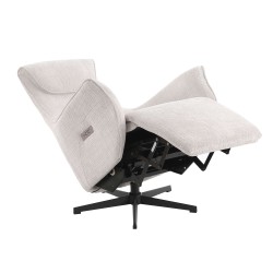 Fauteuil relax électrique COCHYRE tissu blanc 1 place