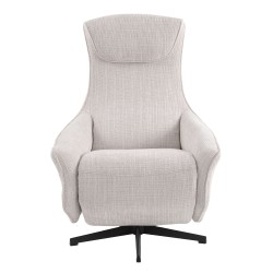 Fauteuil relax électrique COCHYRE tissu blanc 1 place