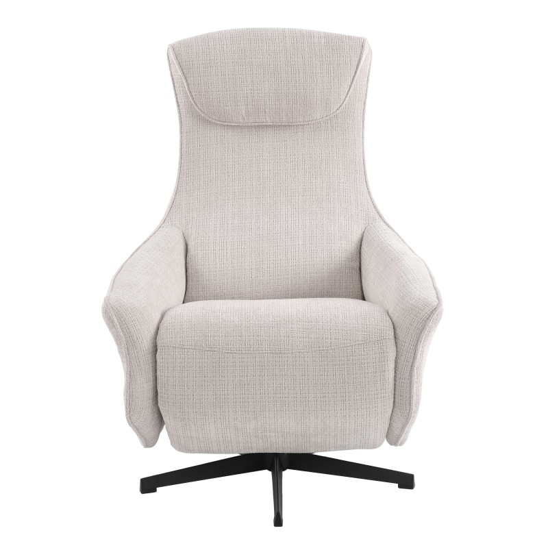 Fauteuil relax électrique COCHYRE tissu blanc 1 place