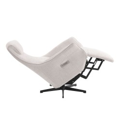 Fauteuil relax électrique COCHYRE tissu blanc 1 place