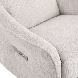 Fauteuil relax électrique COCHYRE tissu blanc 1 place