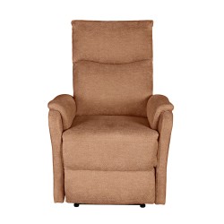 Fauteuil relax électrique ARGOLI tissu orange 1 place