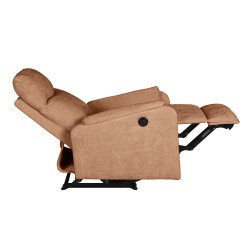 Fauteuil relax électrique ARGOLI tissu orange 1 place