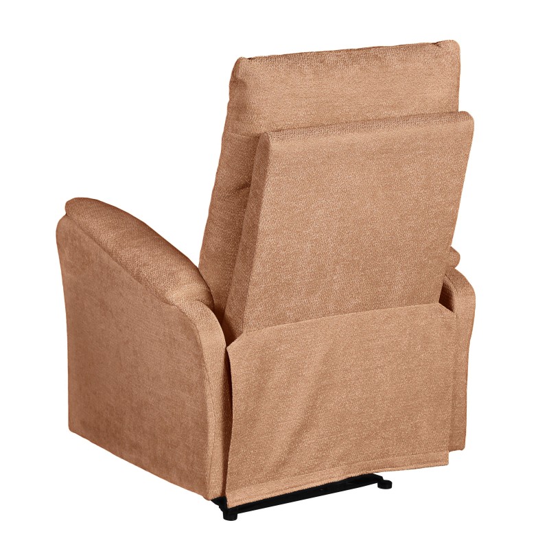 Fauteuil relax électrique ARGOLI tissu orange 1 place