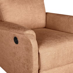 Fauteuil relax électrique ARGOLI tissu orange 1 place
