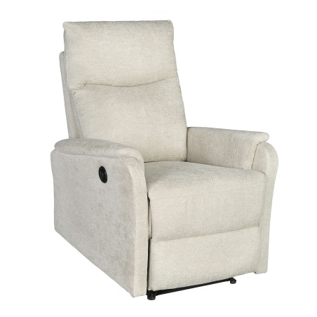 Fauteuil relax électrique ARGOLI tissu beige 1 place