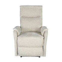 Fauteuil relax électrique ARGOLI tissu beige 1 place