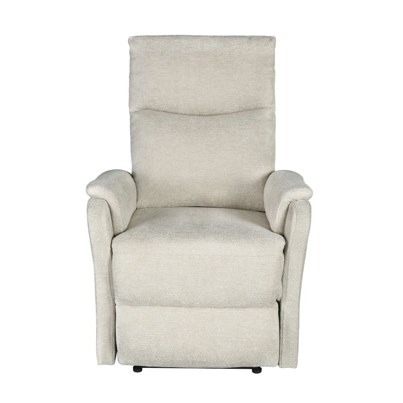 Fauteuil relax électrique ARGOLI tissu beige 1 place