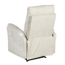Fauteuil relax électrique ARGOLI tissu beige 1 place