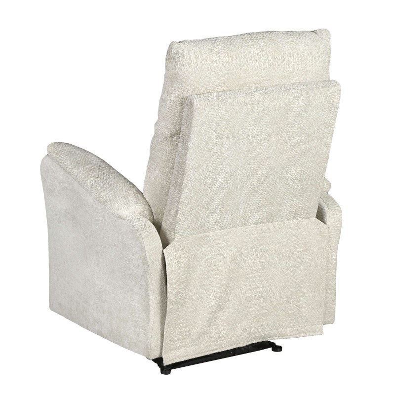 Fauteuil relax électrique ARGOLI tissu beige 1 place