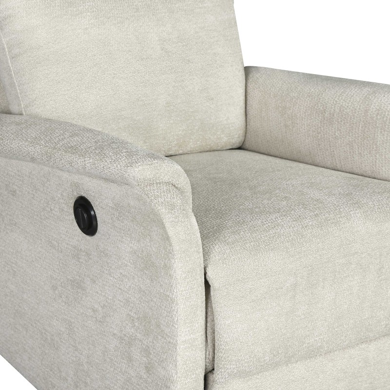 Fauteuil relax électrique ARGOLI tissu beige 1 place