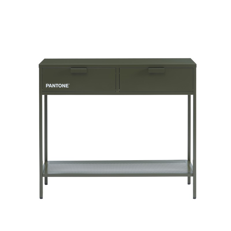 Konsole PANTONE dunkelolivgrünes Metall 100 cm