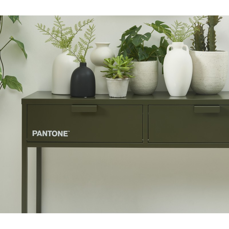 Konsole PANTONE dunkelolivgrünes Metall 100 cm