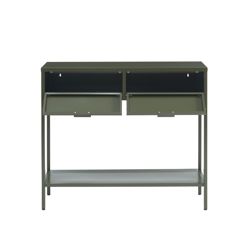 Konsole PANTONE dunkelolivgrünes Metall 100 cm