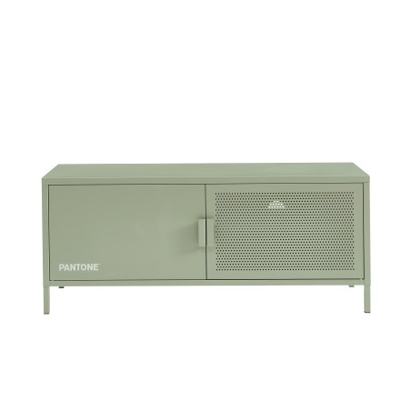Meuble tv PANTONE métal vert amande 120cm