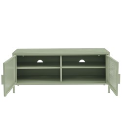 Meuble tv PANTONE métal vert amande 120cm