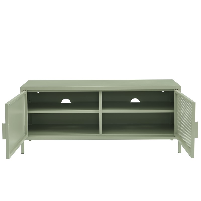 Meuble tv PANTONE métal vert amande 120cm